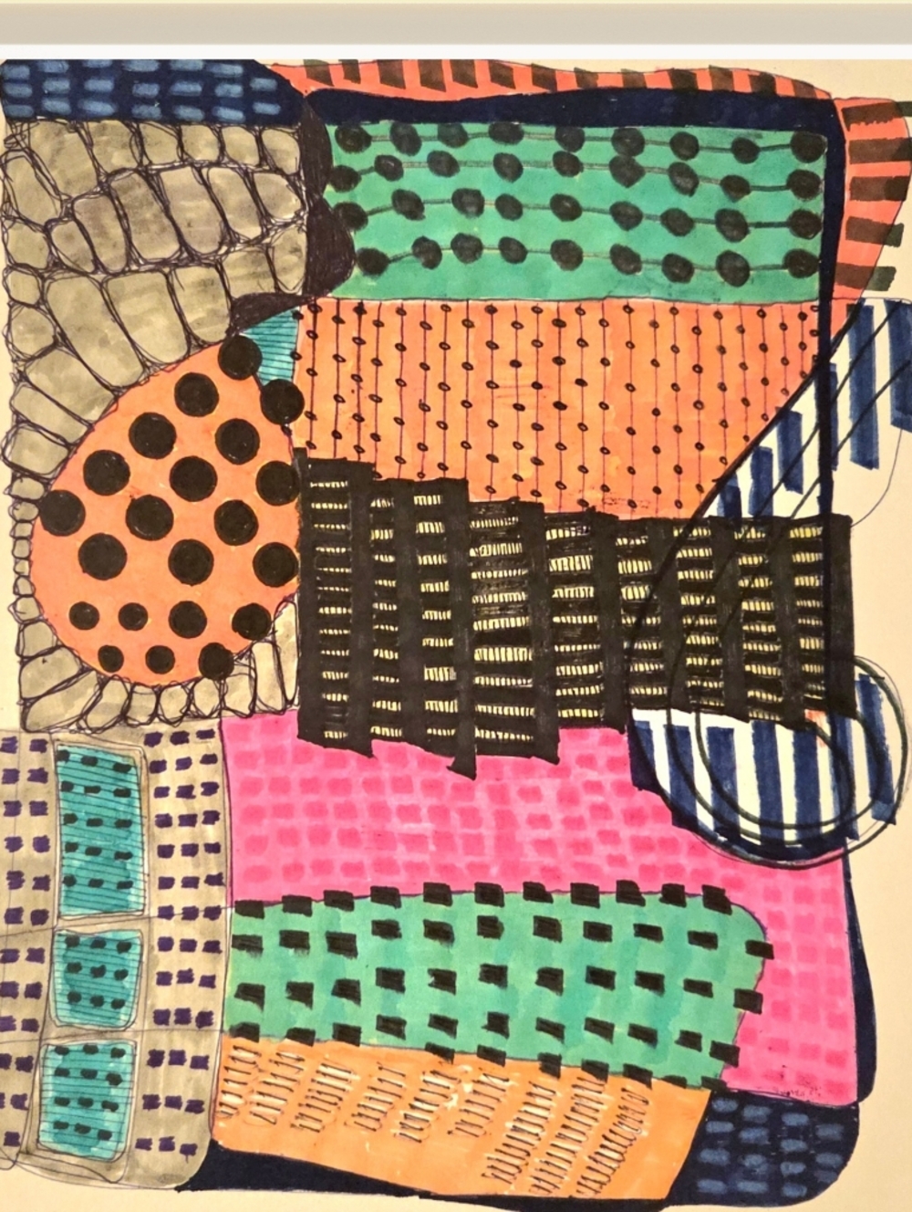 Abstract Patterned Art – Multicolor Contemporary Style - Picture 2 of 2